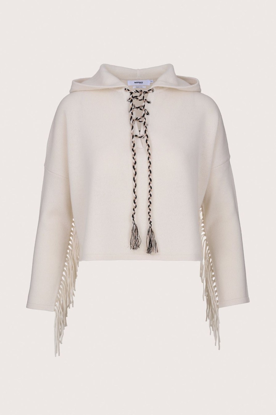 New Not Shy Sahari Cropped Jumper Ecru